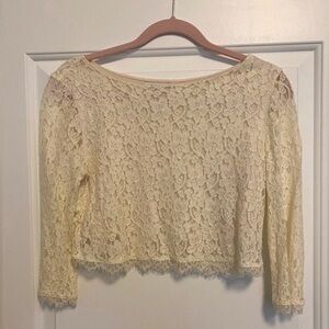 Aritzia Babaton Stuart Blouse Lace Crop Top